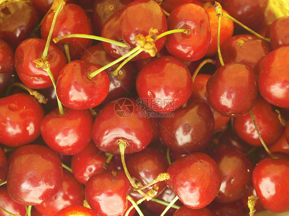 樱桃背景红色水果食物图片