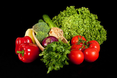 各种蔬菜黄色黄瓜芹菜胡椒食物农业绿色洋葱饮食营养图片