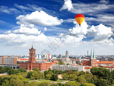 中柏林空中观察建筑物广场主场尖塔娱乐首都建筑蓝色大教堂正方形图片
