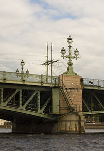 Troizkiy桥天空城市白色绿色街道花岗岩蓝色图片