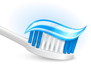 牙刷和凝胶牙膏卫生白色凹痕口服牙科插图牙医医疗图片