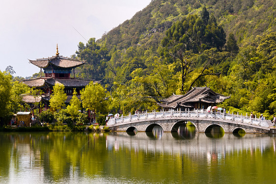 贾德春公园树木风景绿色池塘旅游观光寺庙图片