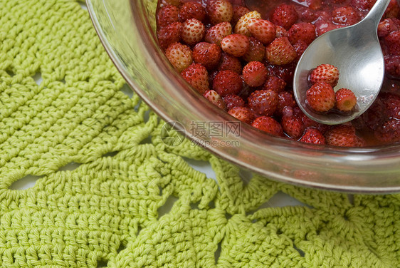 野草莓果酱明胶早餐宏观小吃脆弱性水果甜点食物果汁美食图片