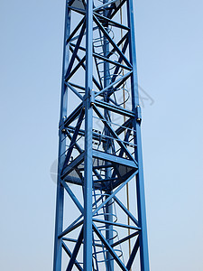塔起重机工业工具天空金属蓝色建筑建造桁架图片