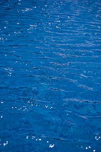 游泳池的波浪蓝水背景图片