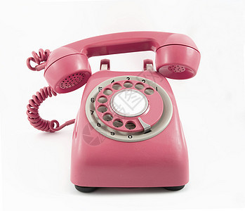 手机电话电子产品绳索电讯热线古董旋转数字乡愁红色听筒图片