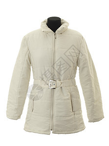 女性冬外套 孤立购物模型零售服装人体夹克大衣销售白色图片