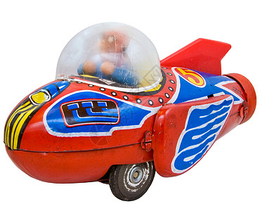 火箭飞行员古董数字赛车手飞行玩具红色图片