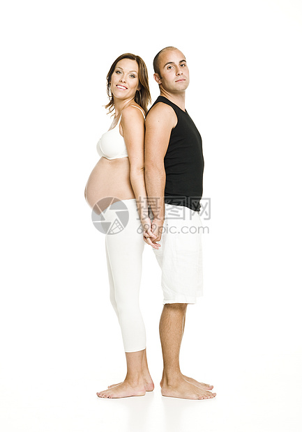 父母为异性恋腹部人类男性医疗保健家庭夫妻肚脐女性图片