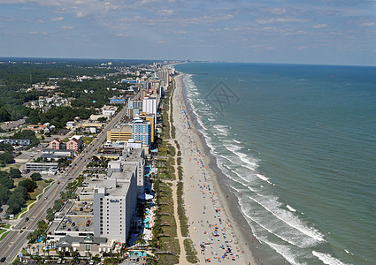 海岸沿岸线 - 空中视图图片