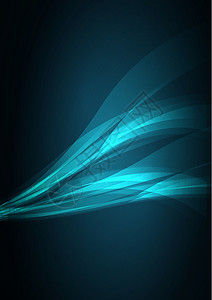 深蓝抽象闪光背景镜片魔法活力曲线卡片运动海浪黑色闪电耀斑图片