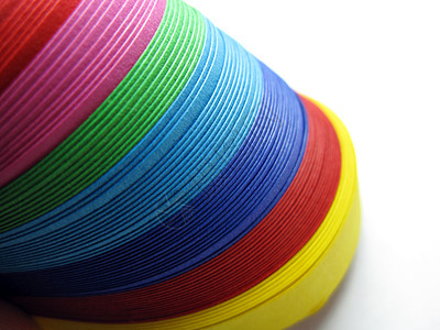 彩虹颜色饱和波浪活力调色板花丝创造力墙纸丝带宏观小径图片