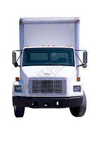 孤立的白色运白卡车货车货物卡车货运车辆司机船运运输汽车加载图片
