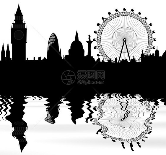伦敦天线天际寺庙遗迹旅行吸引力车轮钟楼城市历史圆顶图片