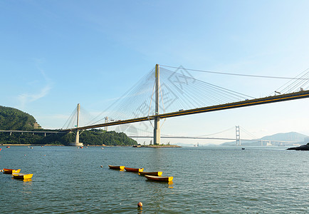 香港廷九桥金属城市旅行天空旅游反射连接器电缆黑色运输图片