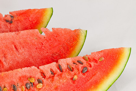 西瓜片西瓜红色水果糖果健康绿色饮食食品食物白色图片