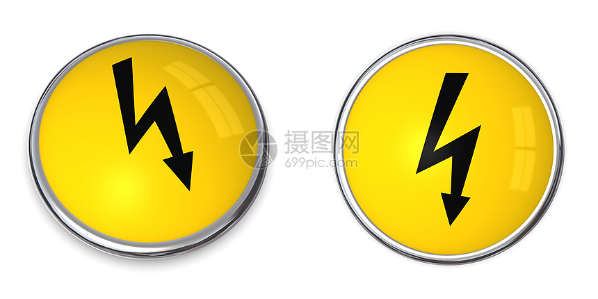 按钮电源符号闪电预防警告危险闪光致命安全别针力量电压图片