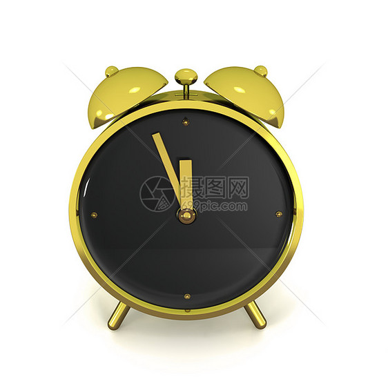 金色闹钟警报黑色时间金属箭头金子小时手表图片