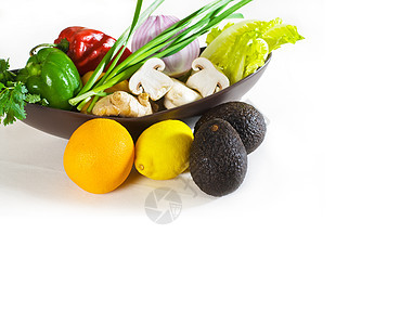 各种蔬菜和水果橙子韭菜沙拉萝卜饮食胡椒食物叶子柠檬维生素图片