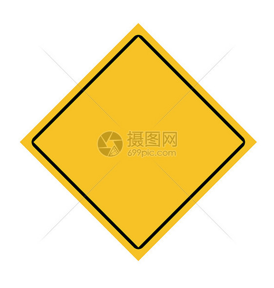空白交通标志运输指示牌插图钻石黄色警告图片