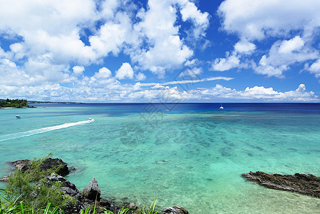 夏季沙滩旅行蓝色珊瑚晴天珊瑚礁情调地平线异国天空天堂图片