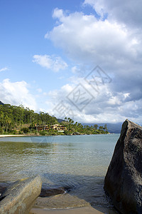 巴西伊尔哈贝拉海岸线情调异国热带天空太阳旅游海景风景目的地图片