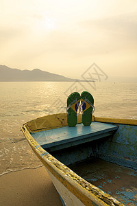 巴西滑坡凉鞋热带蓝色气候休闲拖鞋旅游活动目的地海滩图片