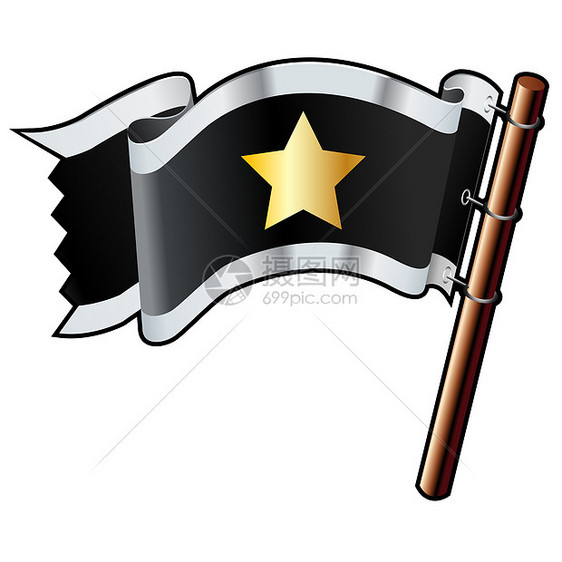 海盗旗矢量上的恒星图片