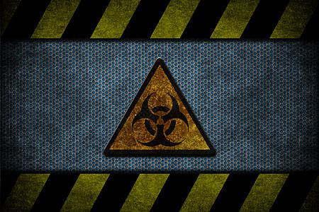 蓝色危险横幅合金障碍放射性控制板老化警告盘子酒吧炼铁图片