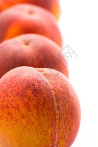 4个桃子食物肉质水果白色红色小吃橙子圆形宏观黄色图片