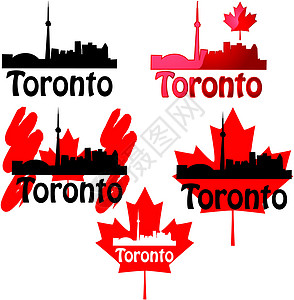 加拿大旅游多伦多城市天际建筑插图旅游插画