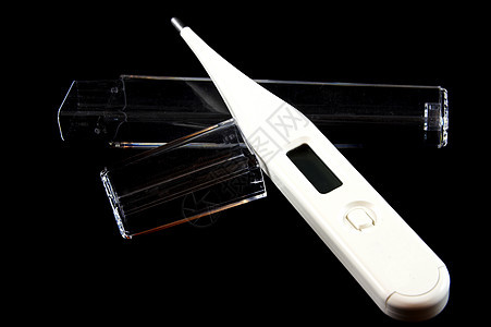 白色温度计剪裁临床电子产品审查药品小路测试传感器仪表流感图片