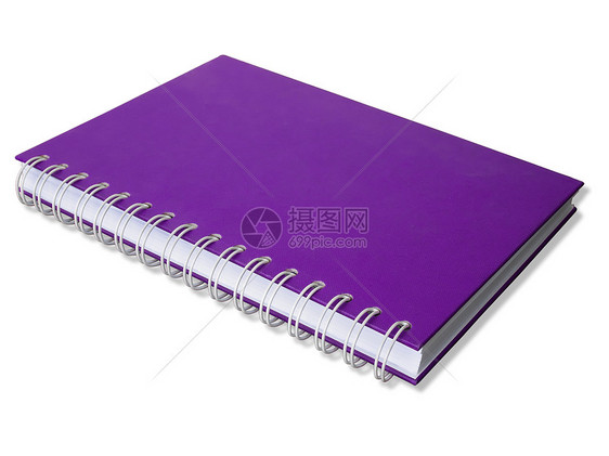 紫色封面笔记本文档备忘录角落教育笔记螺旋日记软垫会议记事本图片