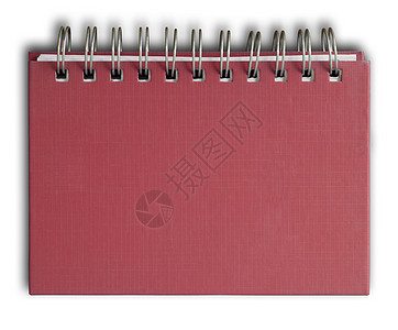红封面笔记本办公室文档商业笔记戒指床单日记卷曲软垫教育图片