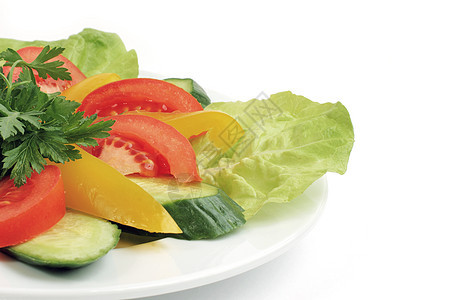 春天沙拉美食食物绿色摄影胡椒午餐盘子黄瓜蔬菜小吃图片