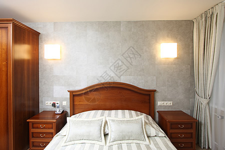 旅馆卧室风格奢华寝具财富住宅装潢床单装饰床头板被子图片