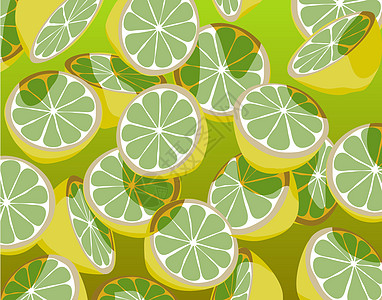 绿色柠檬墙纸收成插图水果食物生产图片