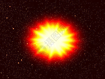 超新星阳光光环插图闪光橙子绘画天文学太阳辐射射线图片