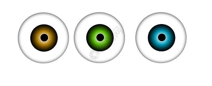 眼 目眼睛彩虹视网膜眼球灰阶插图绘画图片
