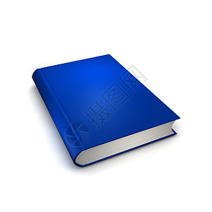 蓝蓝色孤立书本图片