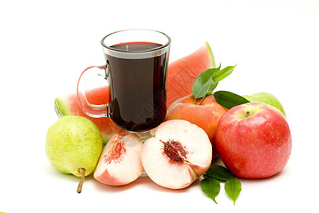 果汁和新鲜的果实茶点食物生活玻璃生产西瓜水果饮料静物营养图片