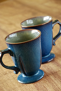 蓝杯菜肴杯子陶瓷制品盘子餐具饮料蓝色茶碗图片