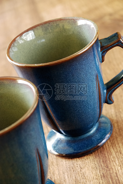 蓝杯茶碗蓝色制品盘子饮料陶瓷杯子餐具菜肴图片