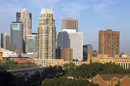 明尼阿波利斯市中心都市城市生活市中心窗户建筑蓝色天空商业景观风光图片