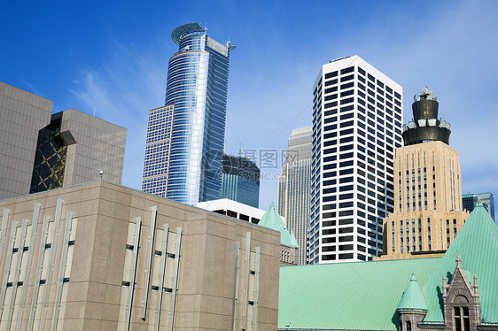 明尼阿波利斯的摩天大楼旅行商业天空建筑市中心城市蓝色城市生活窗户结构图片