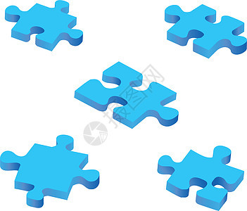 蓝色拼图商业战略白色玩具团队团体解决方案组织游戏闲暇图片