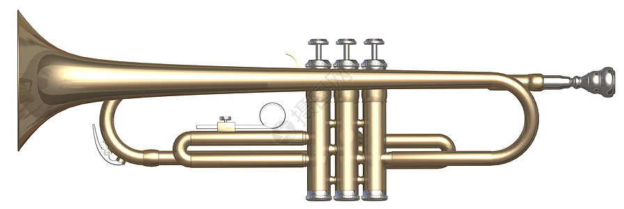吹号角高声钥匙插图乐队阀门旋律喇叭音乐家蓝调反射图片