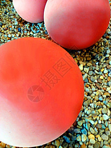 圆球和石头孩子们橙子玻璃粉色插图礼物游戏白色塑料绿色图片