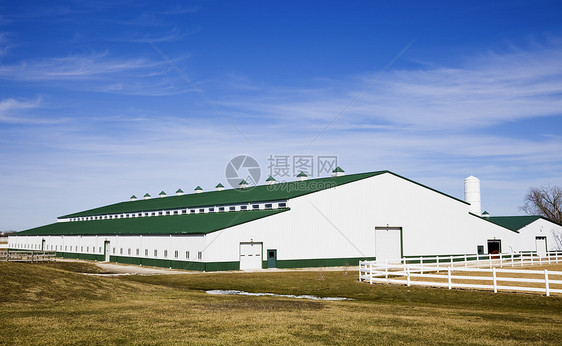 稳定绿色农场建筑学农业谷仓白色建筑结构农家田园图片