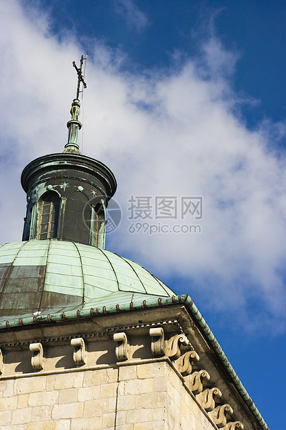圣安娜教堂蓝色联盟建筑学城市历史性天空首都图片